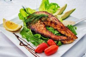 avocado and fish healthy fats